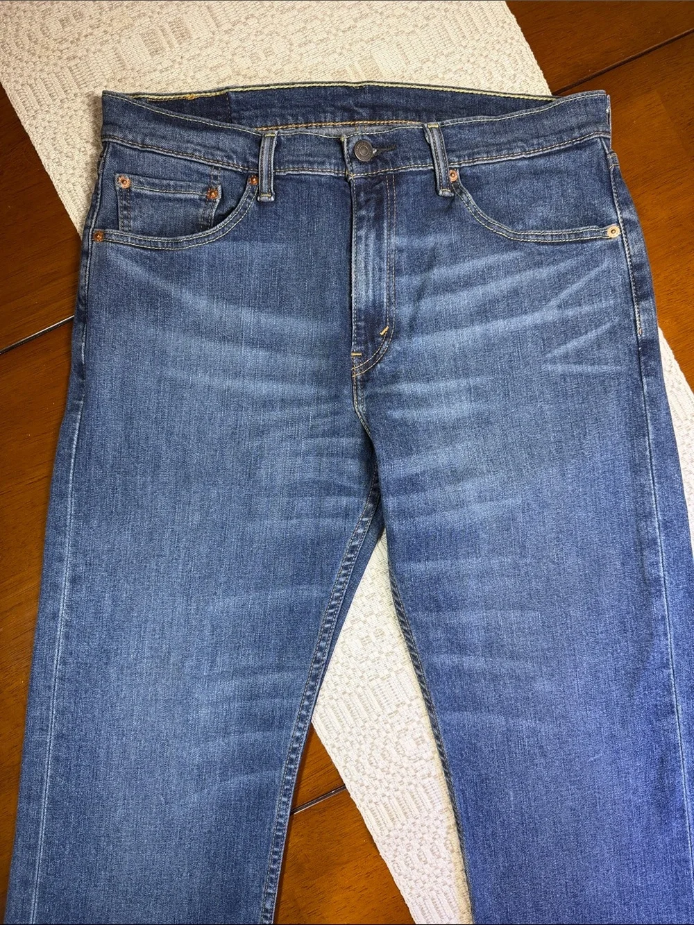 Men's Classic Blue Denim Jeans - Mid Wash